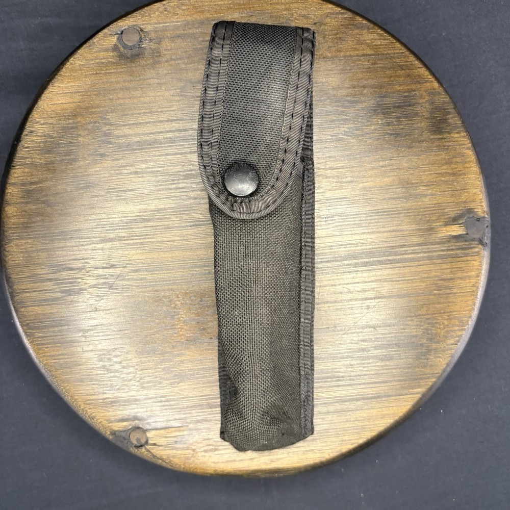 Uncle Mikes Duty Belt Flashlight & Baton Holder Black Nylon Pouch