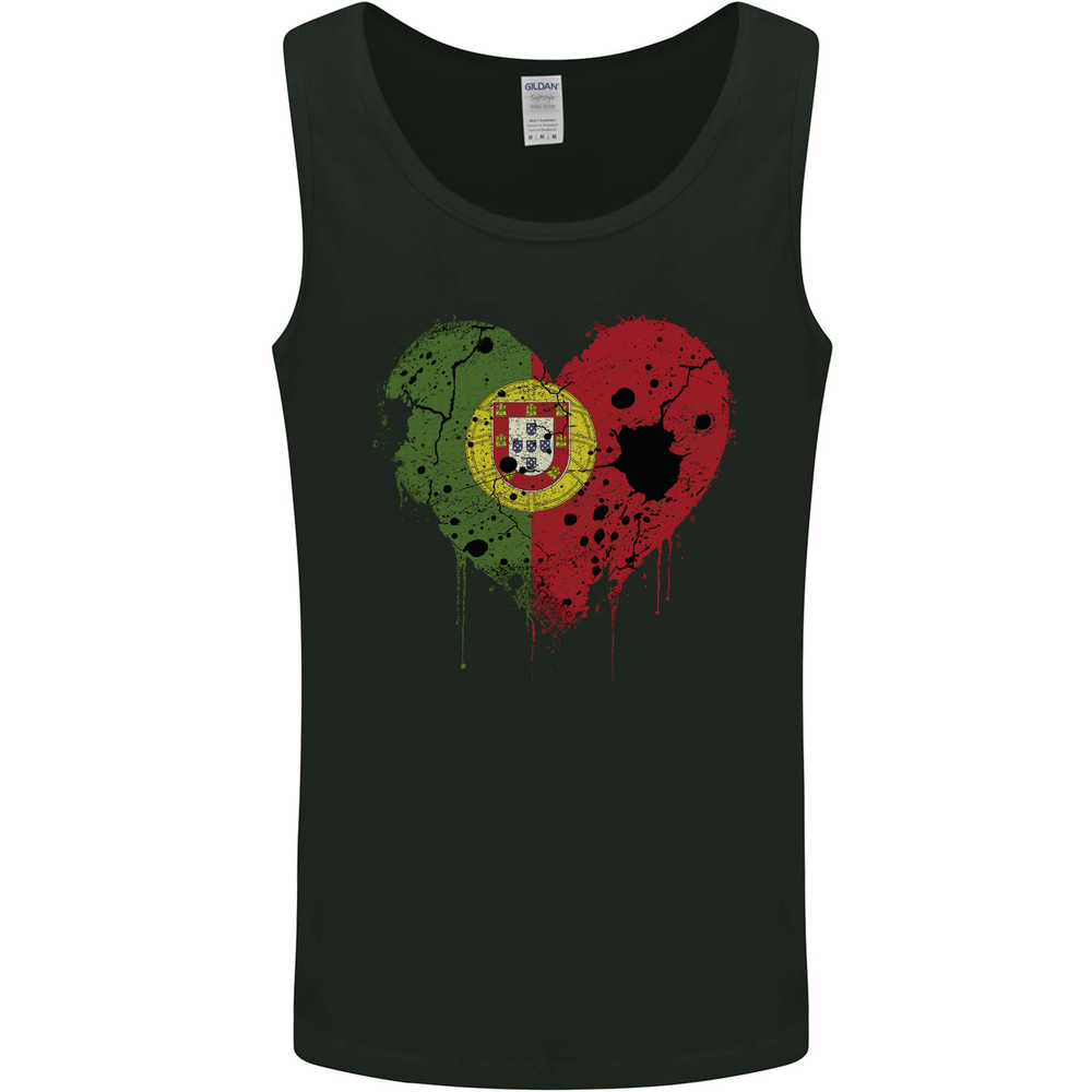 Love Portugal Flag Portuguese Day Football Mens Vest Tank Top