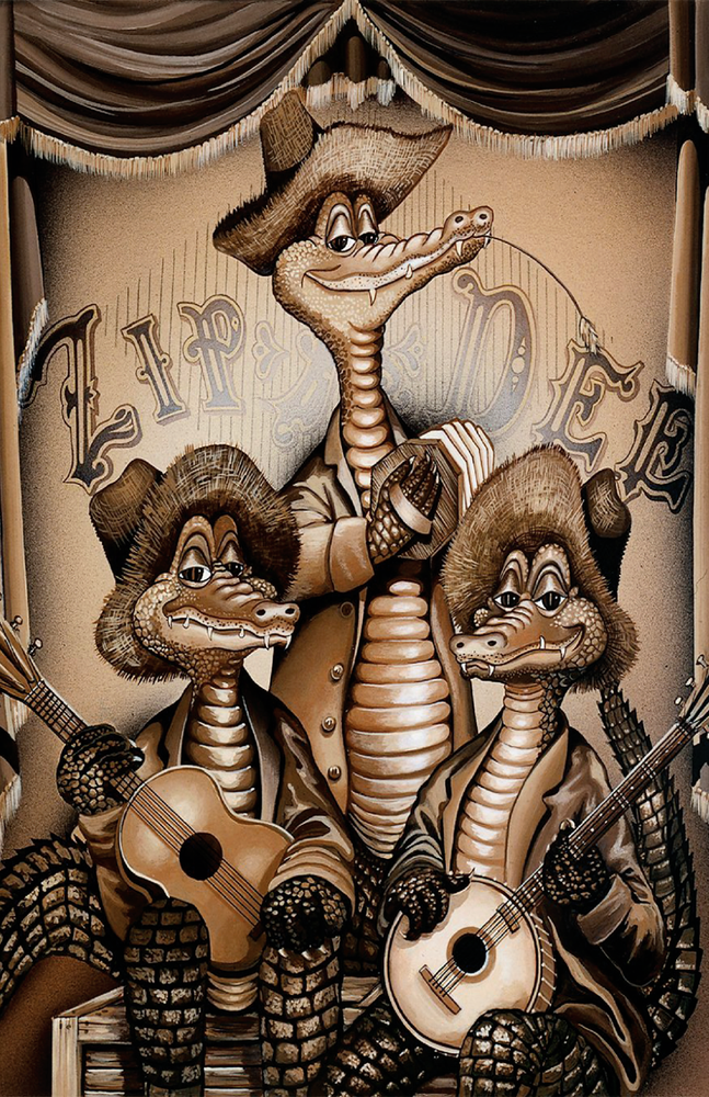 Splash Mountain Gator Band 13x19 Matte Poster Disney Art Decor