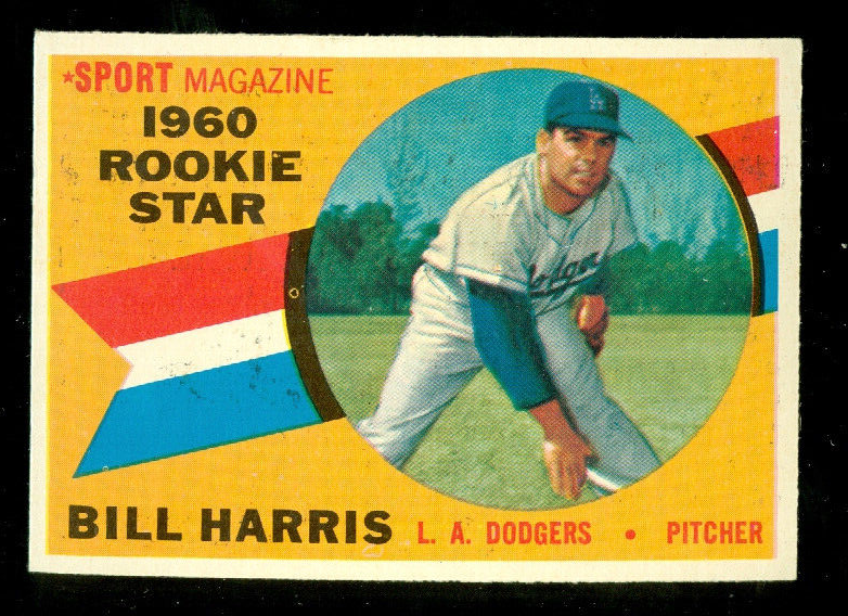 1960 TOPPS # 128 BILL HARRIS RC DODGERS MINT CENTERED