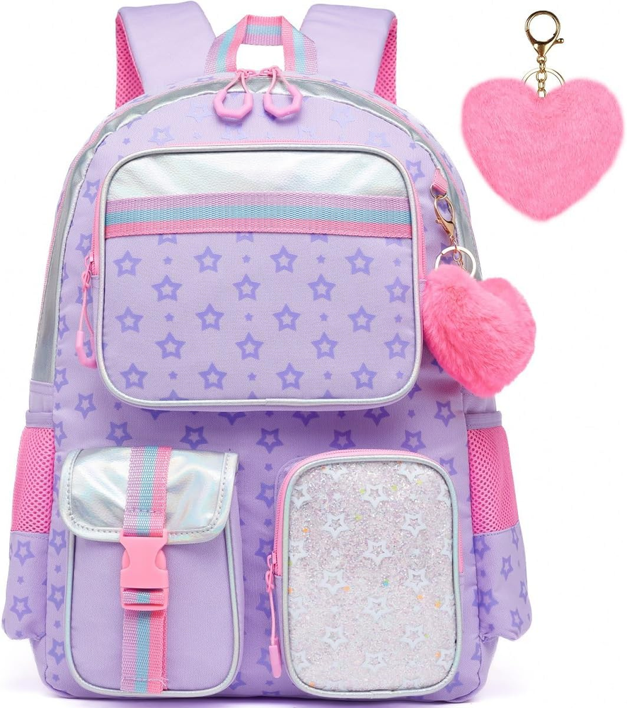 Aesthetic Back to School Backpack for Elementary Girls-image