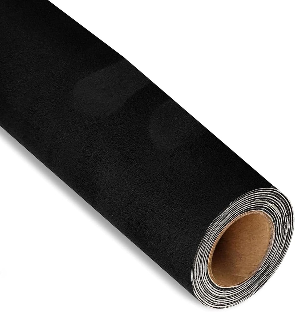 Self-adhesive suede-look microfiber stretch film for car interiors