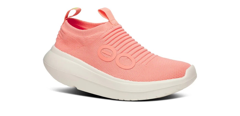 New OOFOS Women's OOmy Zen - Chalk & Coral - All Sizes - Ships Free