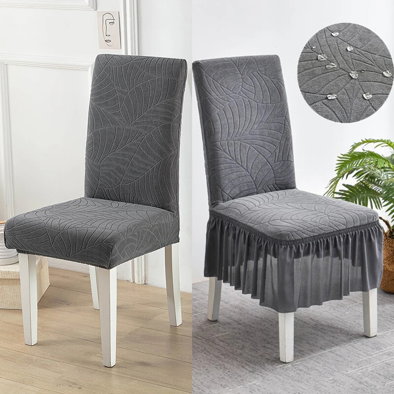 1/2/4/6Pcs Jacquard Stretch Chair Cover Anti-dirty Seat Cover for Party Dining