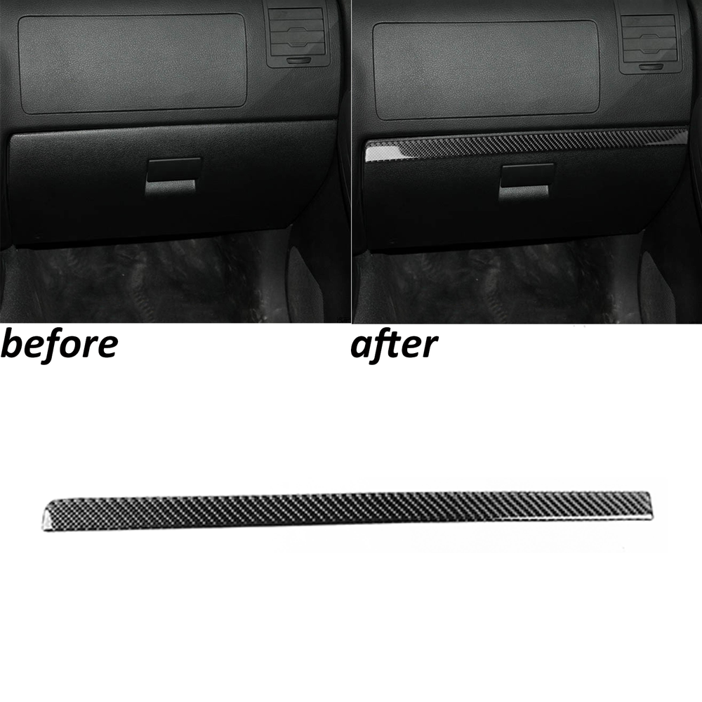 Real Carbon Fiber Co-Pilot Dashboard Panel Cover Strips for 2006-2010 Hummer H3