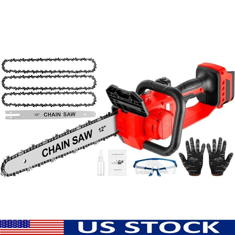 Cordless Mini Electric Chainsaw 12 Inch with Brushless M18 Motor Durable
