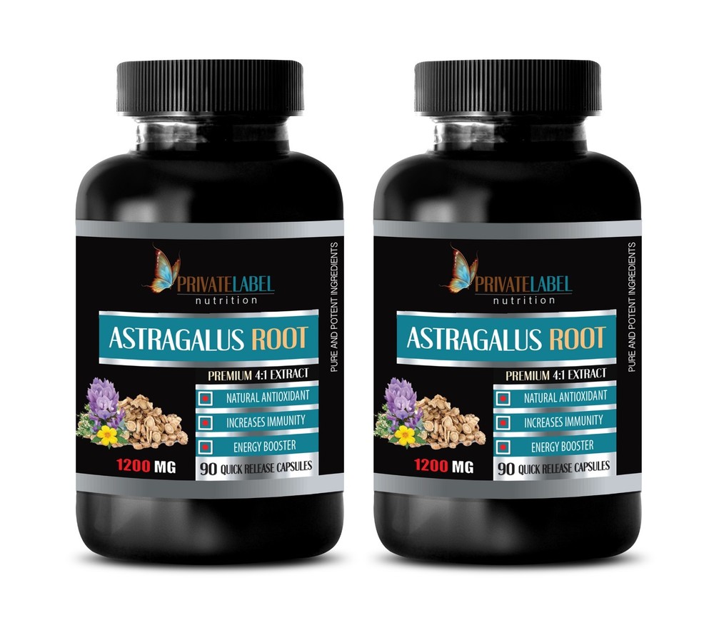 Full body detox with 1200mg astragalus root extract super liver cleanse 2 bottles-image