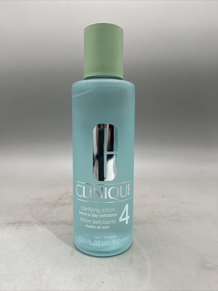 Clinique Clarifying Lotion 4 for Oily Skin, 13.5 oz / 400 ml Exfoliator, New