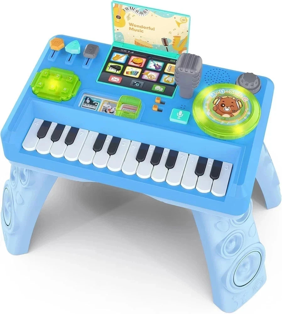 Fisher-Price Laugh and Learn Baby and Toddler Toy Mix and Learn DJ Table Musi
