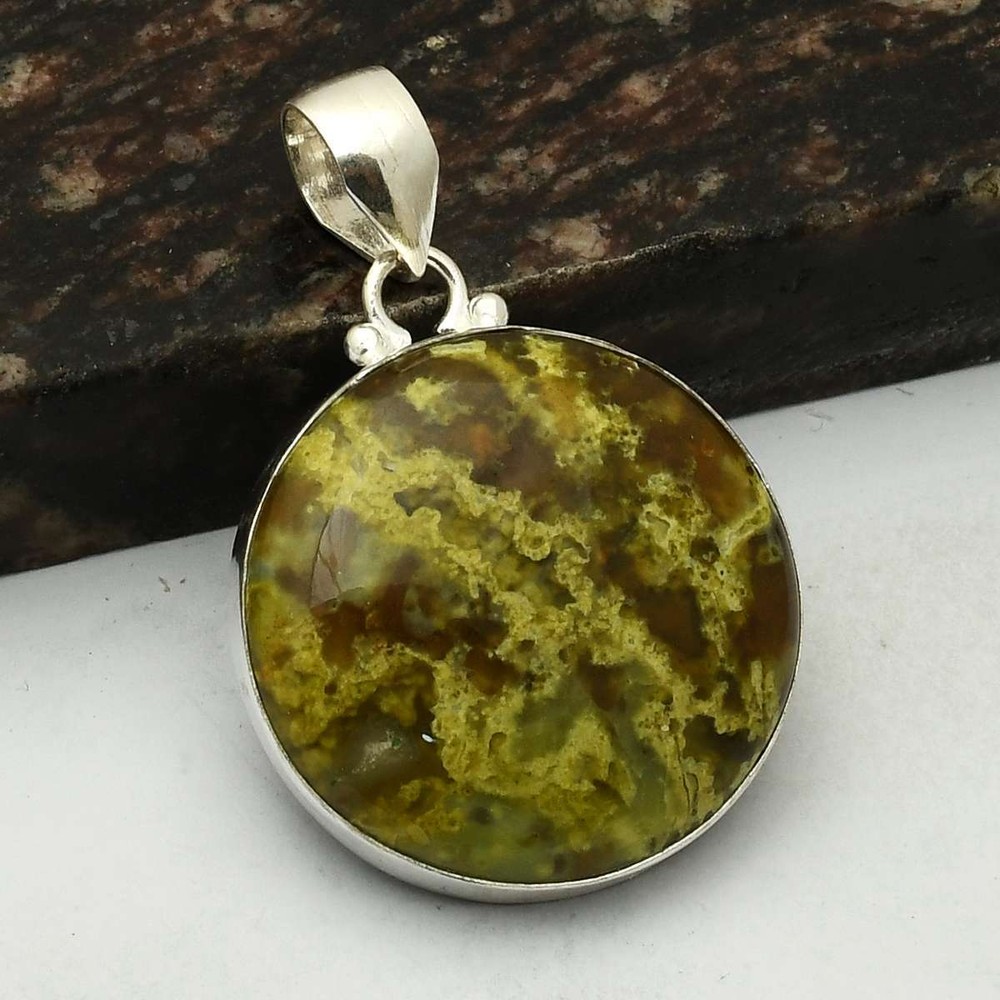 Australian Green Opal Gemstone Handmade Pendant Jewelry Gift For Her AP-12025