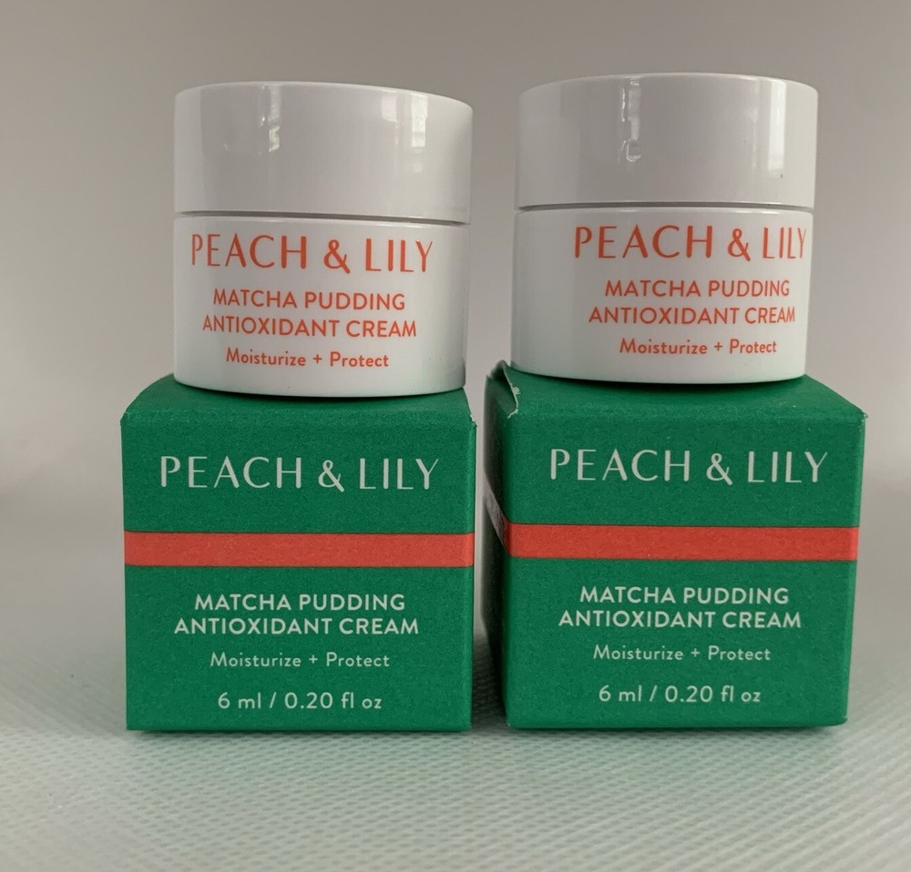 Peach & Lily Matcha Pudding Antioxidant Cream Deluxe Sample Duo 0.2 Oz BNIB