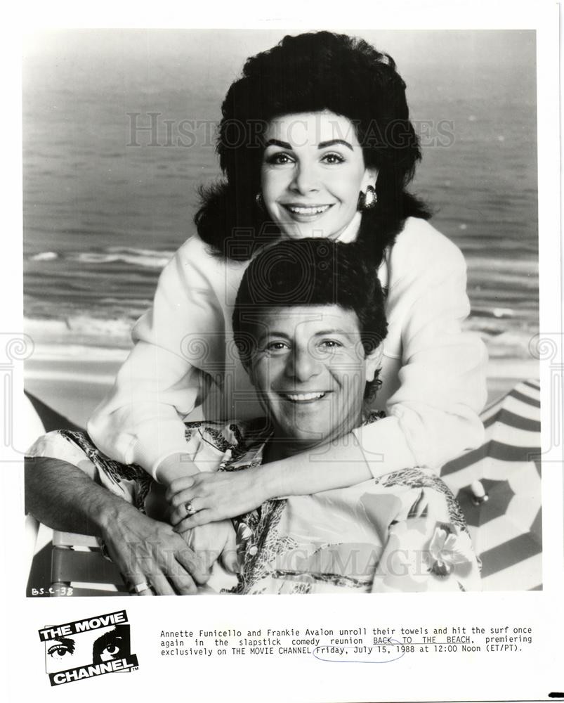 1988 Press Photo Annette Funicello Frankie Avalon - dfpb60007