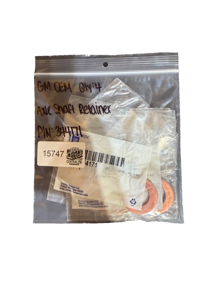 GM OEM Axle Shaft Retainer P/N: 344171 QTY:4