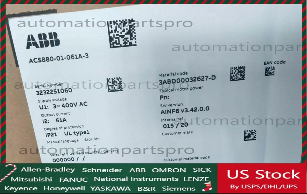 ACS880-01-061A-3 brand new ABB frequency converter with box, free shipping