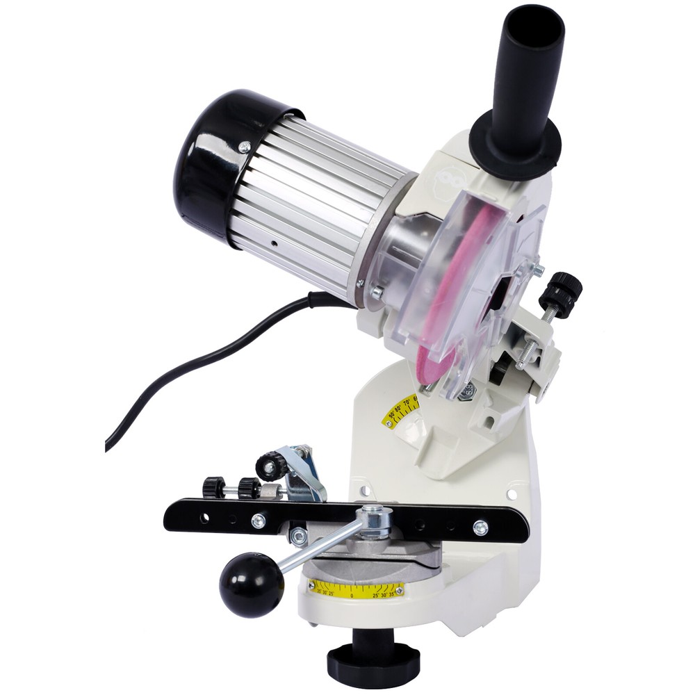 Professional Multi-Angle 120V Bench Grinder Universal Saw Chain Sharpener Gray