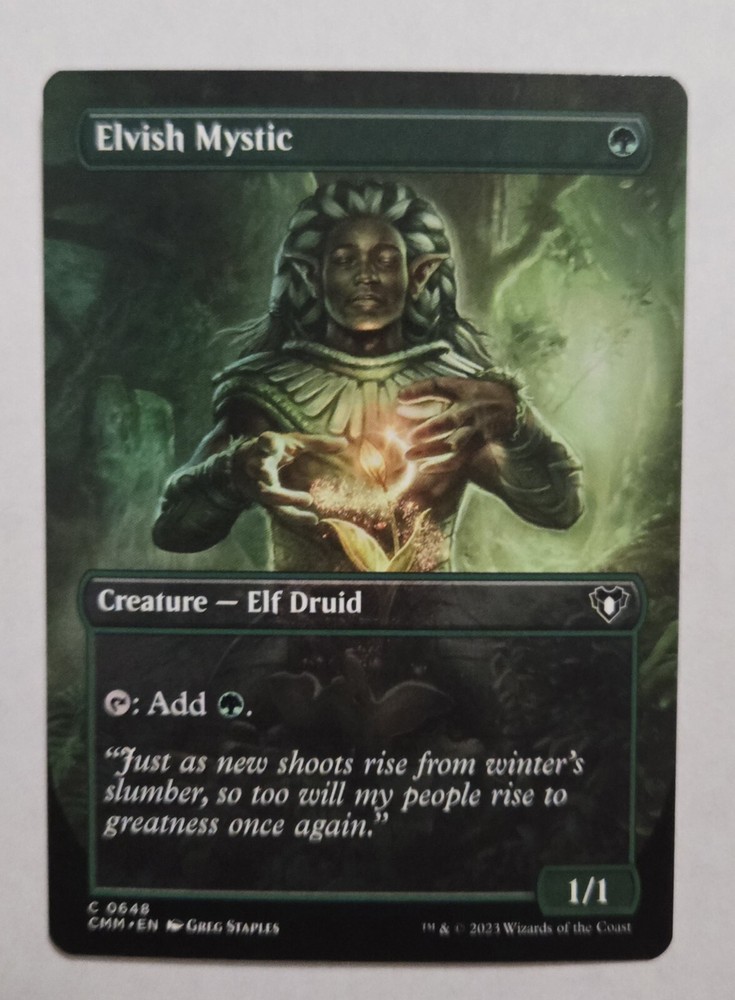 Elvish Mystic (Borderless) - Commander Masters Regular