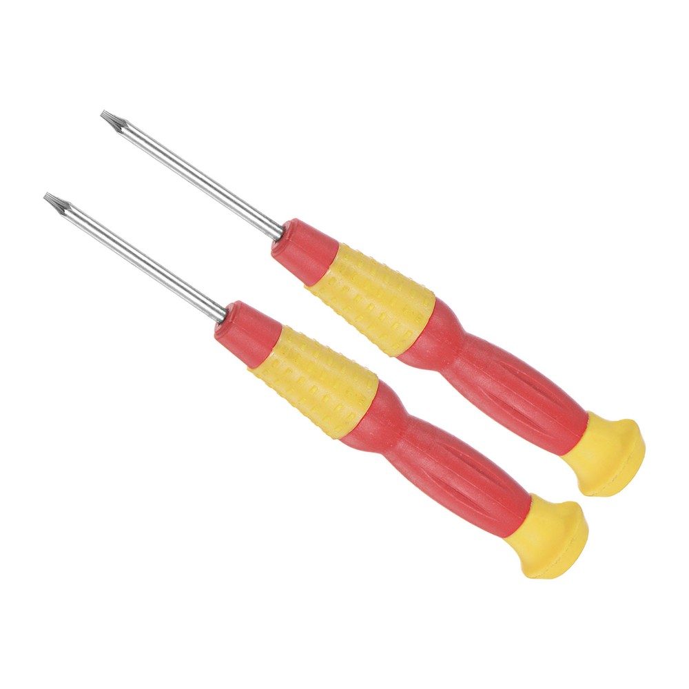 2pcs T6 Torx Screwdriver 120mm 6-Point with Anti-Slip Handle