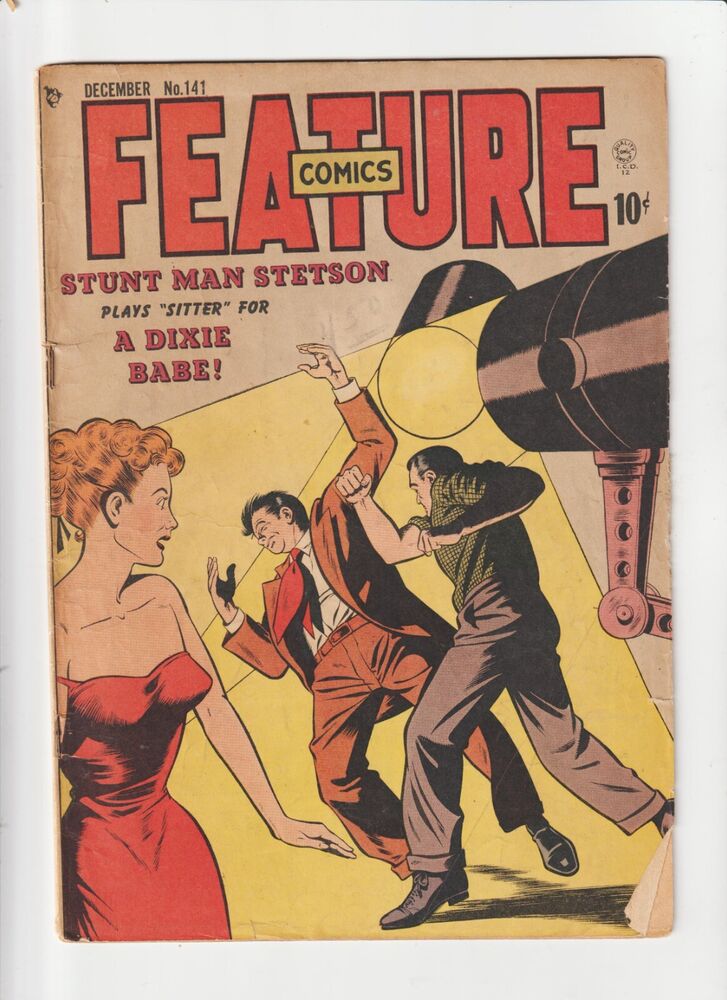 FEATURE COMICS 142 GOLDEN AGE QUALITY 1949 - Heart of Dixie Babe Munro!