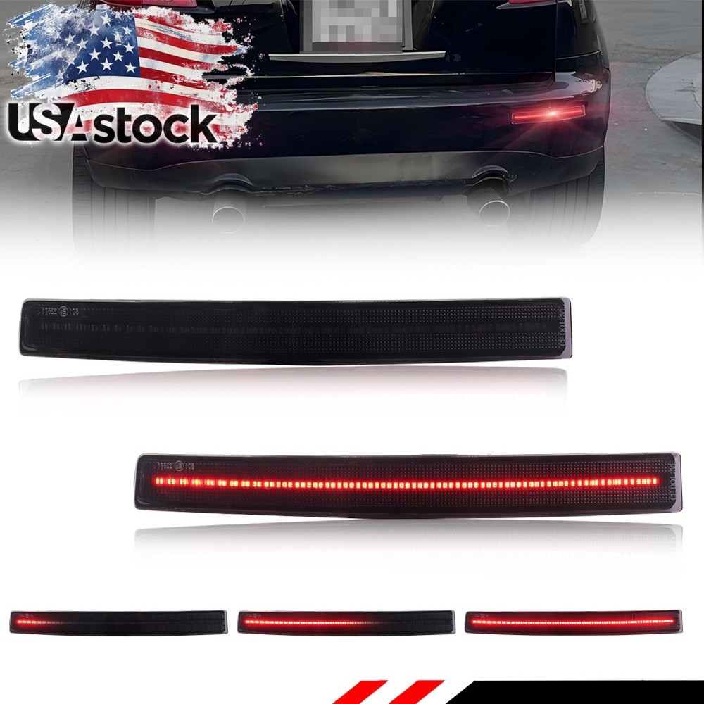 Smoke Red LED Tail Brake Bumper Reflector Light For 2003-2008 INFINITI FX35 FX45