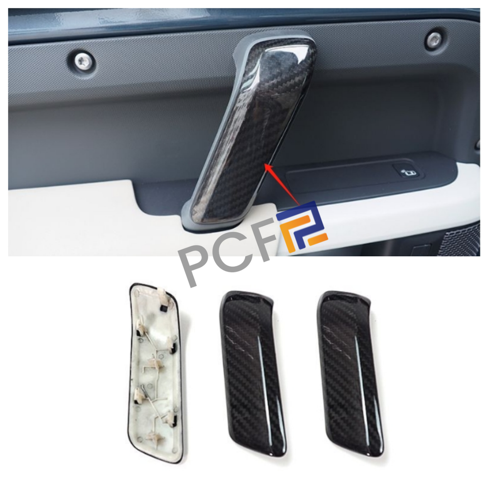 For LR Defender 110 2020-2023 Carbon Fiber Side Door Handle Cover Trim Replace