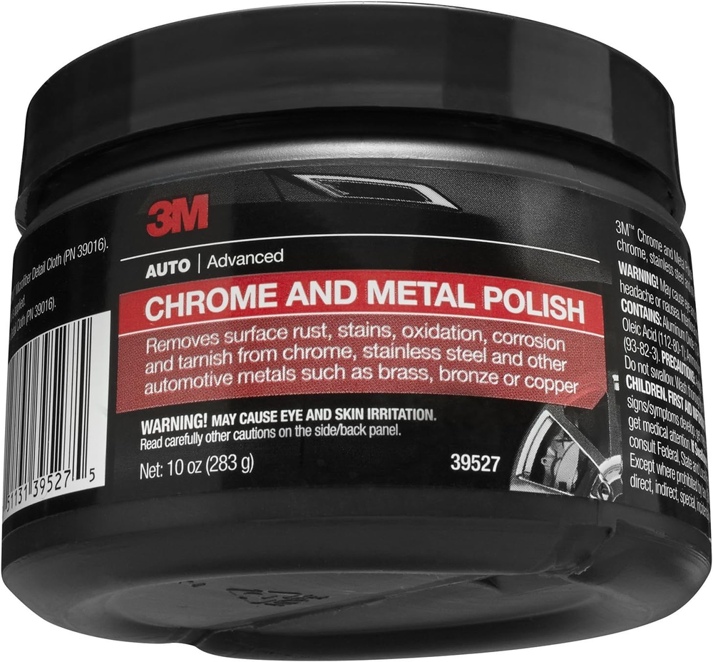Chrome and Metal Polish, 39527, 10 Oz, Used on Wheels, Trim and Bumpers, for Aut