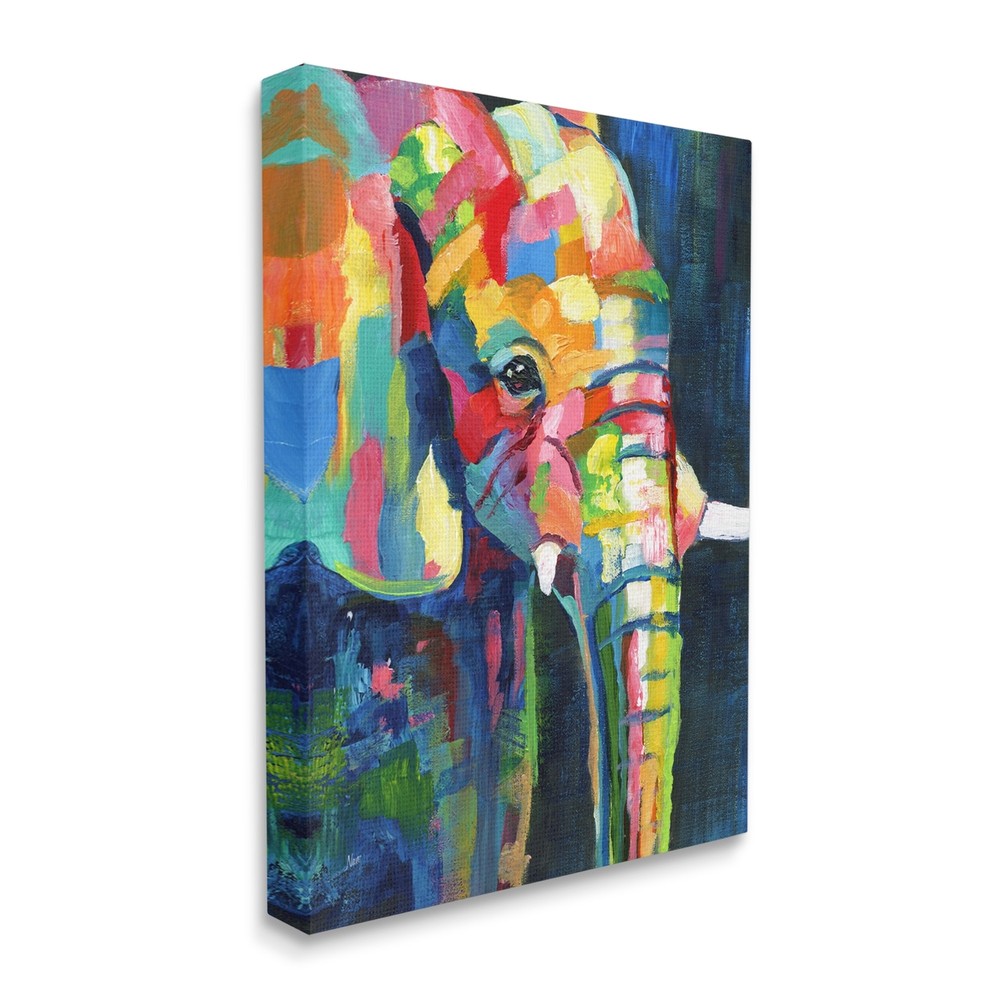 Stupell Contemporary Elephant Painting Abstract Patchwork