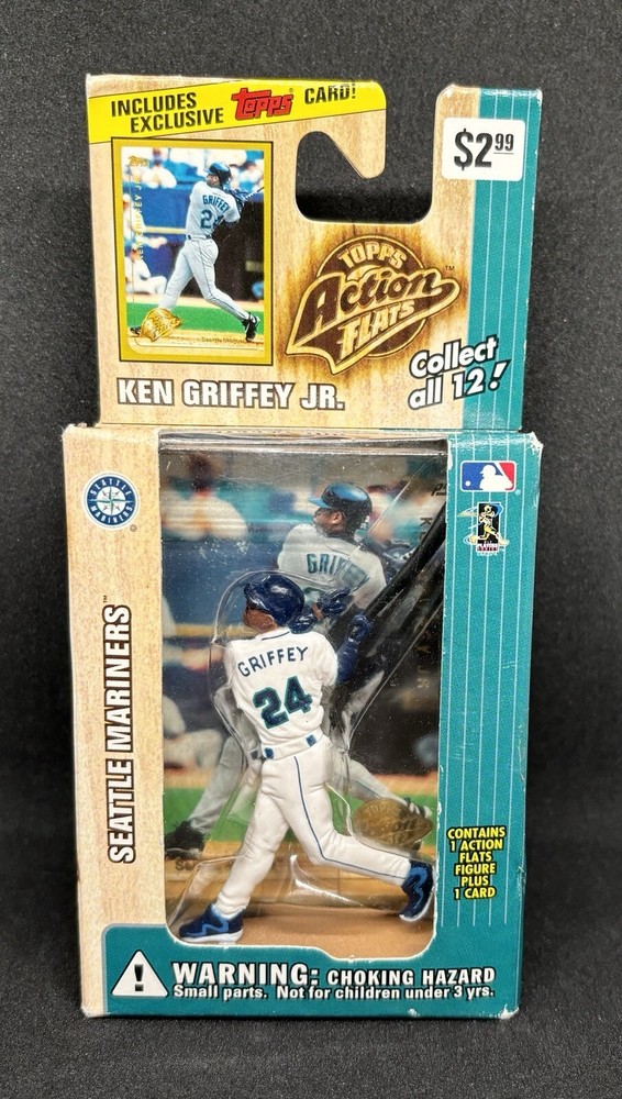 Ken Griffey Jr 1999 Topps Action Flats Seattle Mariners w/ Card Sealed Package