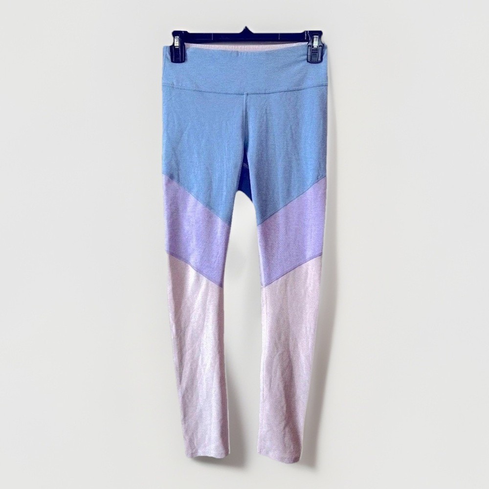 Outdoor Voices TechSweat Full Length Leggings Women S Move Free Colorblock EUC
