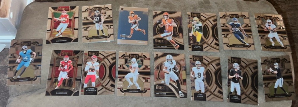 2023 Select Football (16) Card Lot. ( Player Names & Design level in Drscription