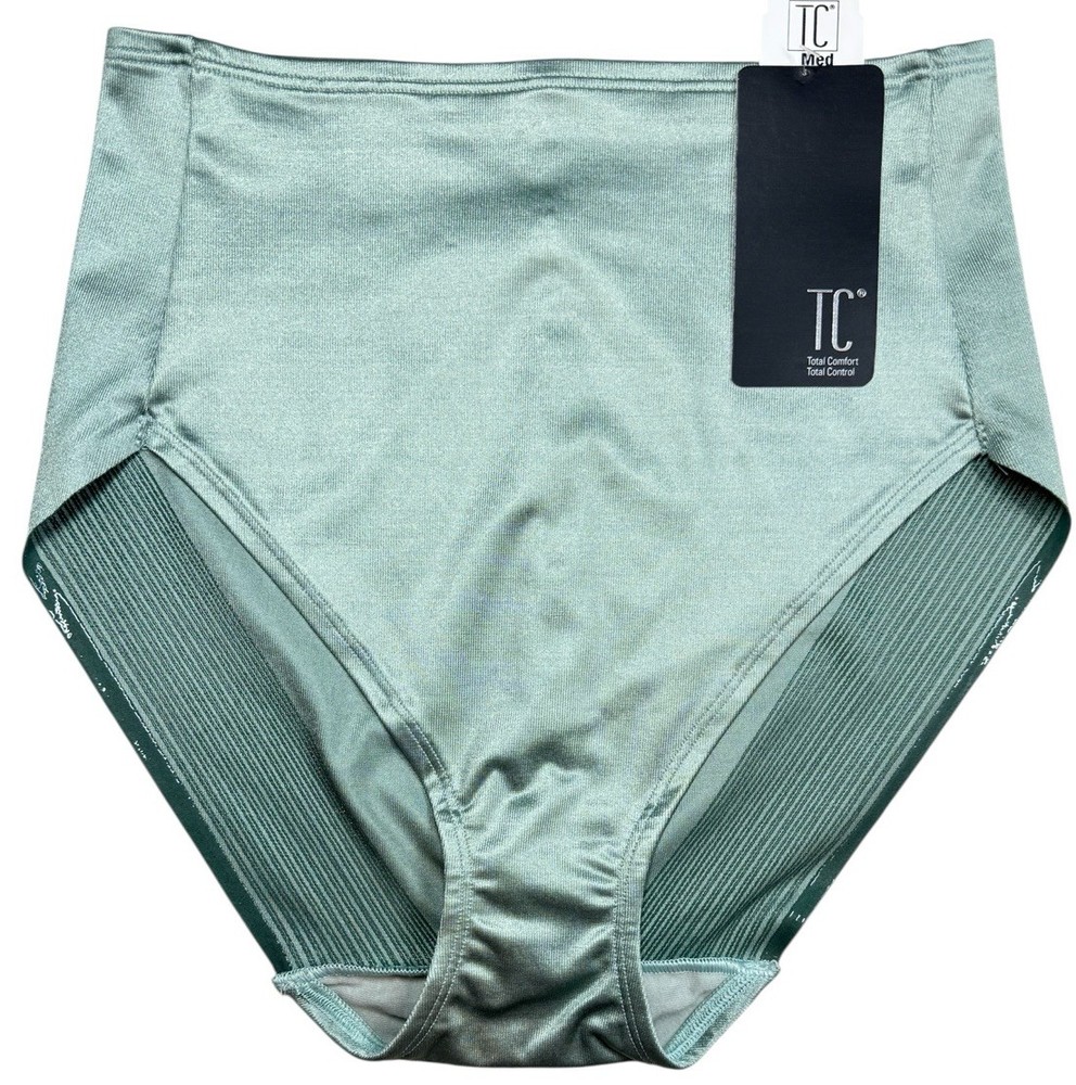 TC FINE INTIMATES Women's Shaping Brief Panty in Moss Green Medium Control Size M