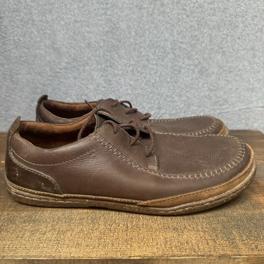 Clarks Mens Trapell Pace - Dark Tan Lea Casual 10M Comfort Lace Up