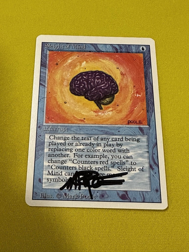 MTG Magic Sleight Of Hand Signed Artist Proof x1 3RD Revised 3ED Mark Poole