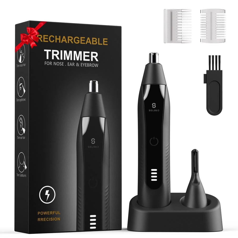 2025 Painless USB Rechargeable Ear & Nose Hair Trimmer for Men