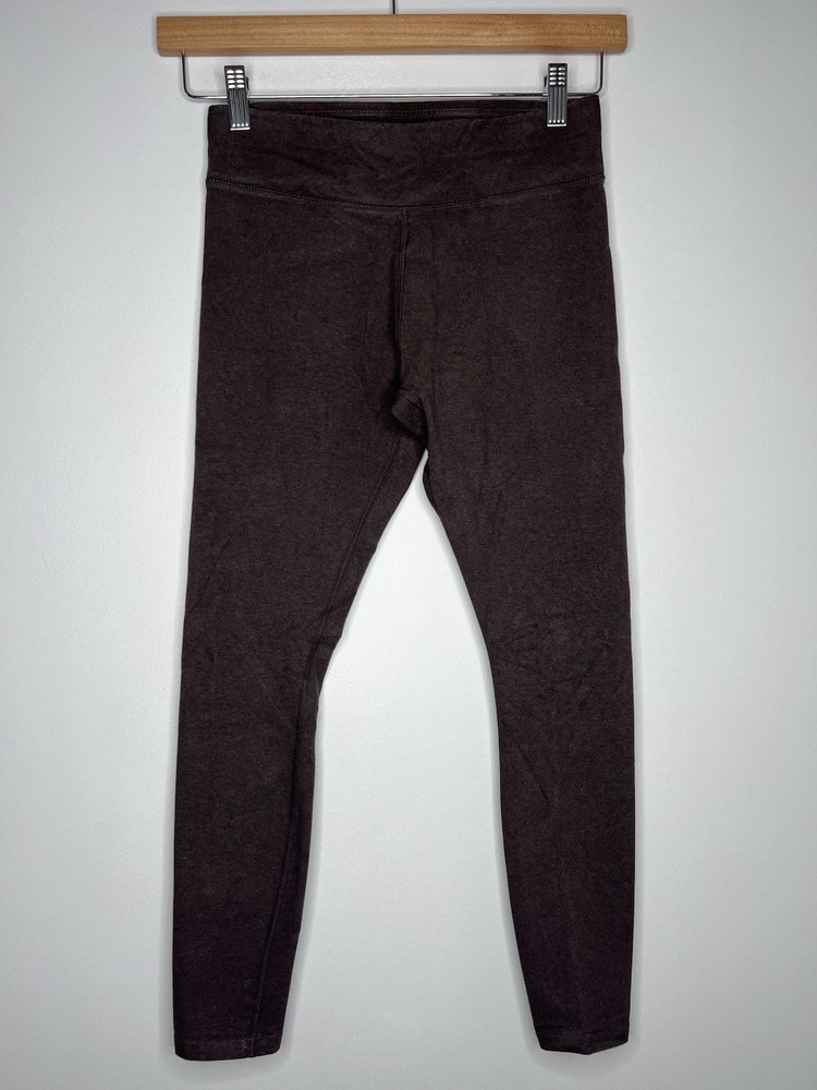 Pact Organic Cotton Leggings Women’s Small Brown Ankle Mid Rise Gym Yoga