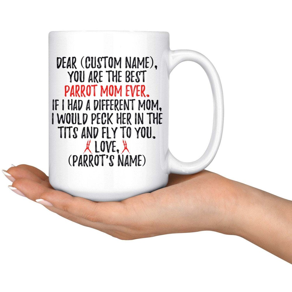 Personalized Parrot Mom Mug Parrot Women Gifts Parrot Mommy Mug Parrot Owner