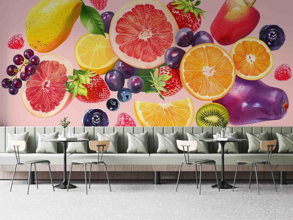 3D Fruit Watercolor Wall Murals Wallpaper Murals Wall Sticker 51