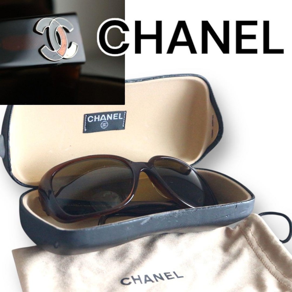 CHANEL Coco Mark brown sunglasses in excellent condition