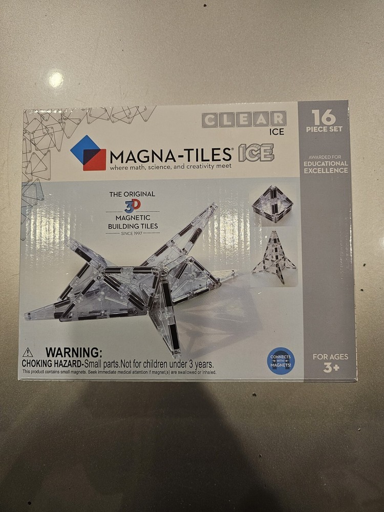 Clear Magna-Tiles Ice Set • 16 Pieces; Ages 3+