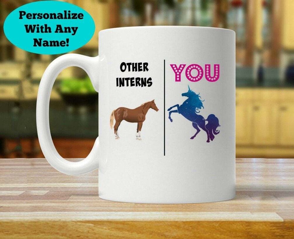 Intern Gift Gift For Intern Intern Mug Intern Mugs Unicorn Lover Gifts