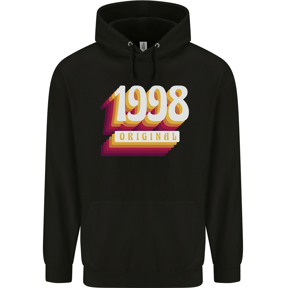 Retro 27th Birthday Original 1998 Mens 80% Cotton Hoodie