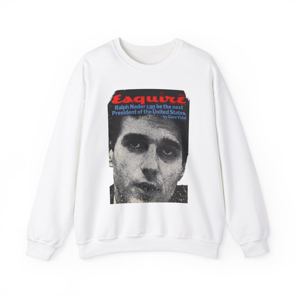 Ralph Nader Graphic Print Long Sleeve Unisex Heavy Blend Crewneck Art Sweatshirt