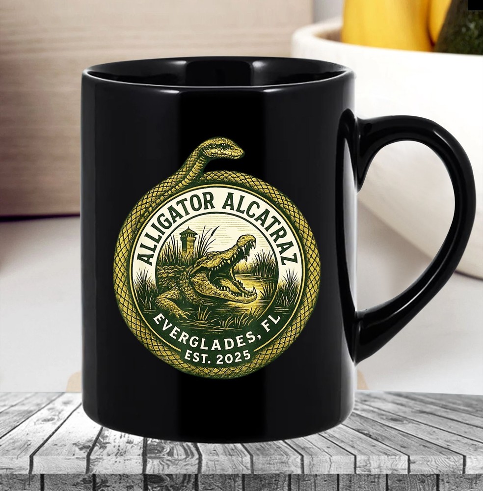 Funny Florida Everglades Alligator Alcatraz Coffee Mug Parody Gift