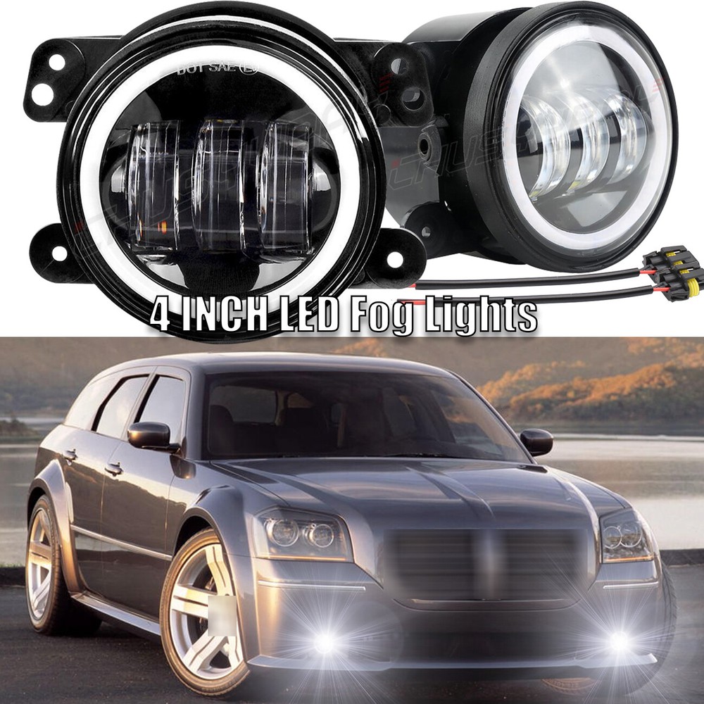 For Dodge Magnum 2005-2008 Clear Lens pair Bumper Fog Lights Replacement Lamps