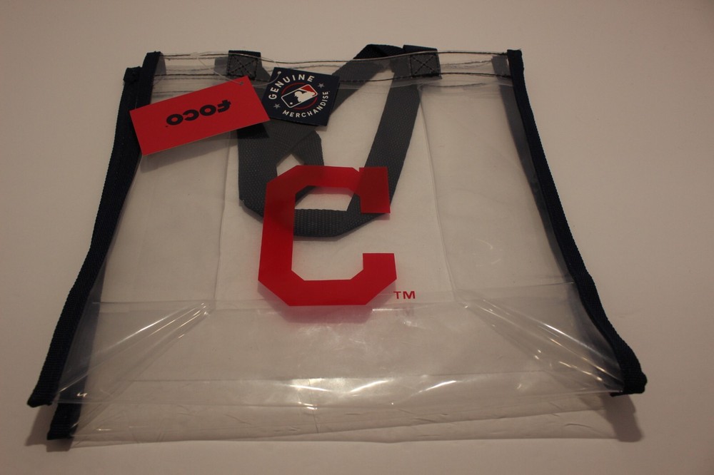 FOCO Cleveland Indians Womens Clear Tote Bag New