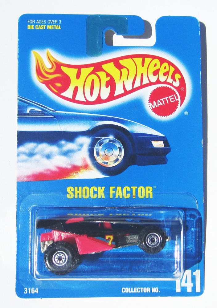 Hot Wheels Shock Factor Black & Pink All-Blue Card #141 1992 Near Mint 3164