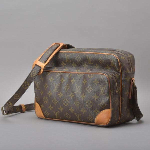 Louis Vuitton Nile Monogram Leather Shoulder Crossbody Bag with Non-Stick Interior