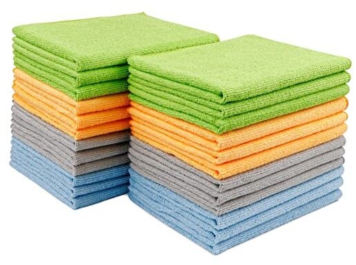 24-Pack Soft Microfiber Cleaning Cloths for Cars 12x16 Inch Towels