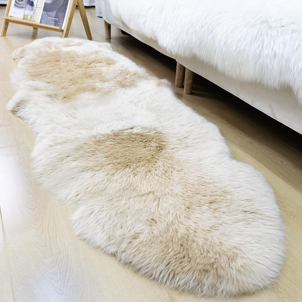 Genuine Sheepskin Rug New Zealand Fluffy Lambskin Rug, Natural Luxury Sheepskin
