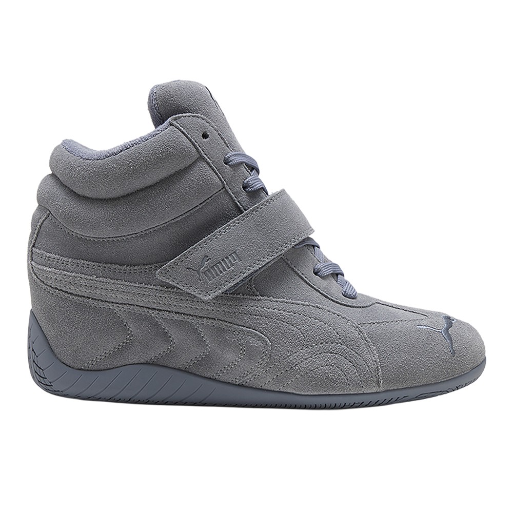 PUMA Speedcat Wedge Tonal Lace Up  Womens Grey Sneakers Casual Shoes 40811802