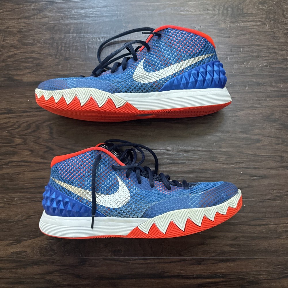 Nike Kyrie 1 Shoes Mens 10.5 Blue Red White USA Basketball Sneakers 705277-401
